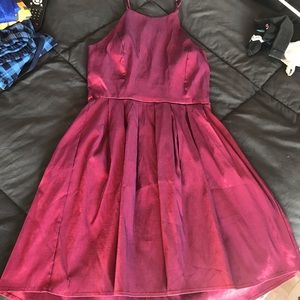 Red Shimmer Cocktail Dress